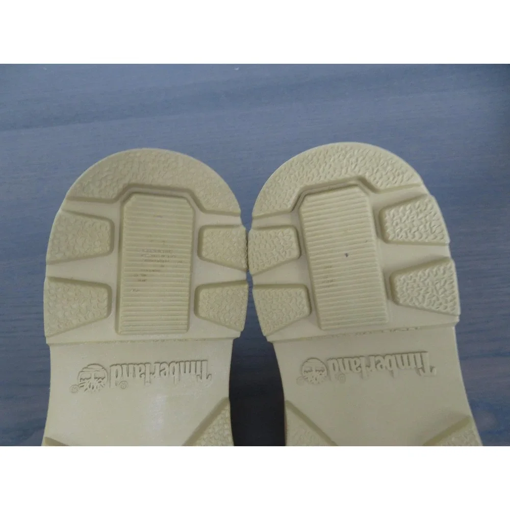 Timberland 6-Inch Premium Boots Boys Size 6 Beige Nubuck Waterproof Hiking Shoe